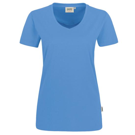 Hakro Damen V-Shirt Mikralinar® 181 M | malibu-blue-41 Hakro