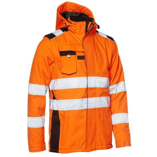 Elka Visible Xtreme Winter-Softshelljacke L | warnorange/grau
