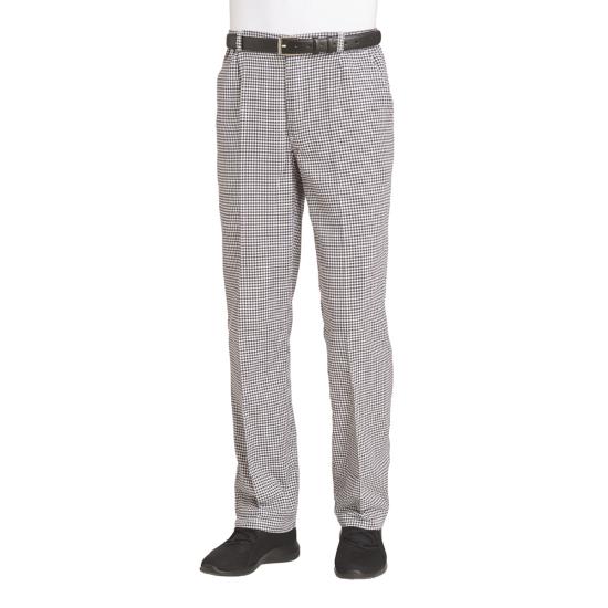 Leiber Basic Koch/Bäckerhose, schwarz/weiß/pepita 